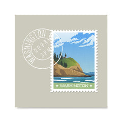 Ezposterprints - WASHINGTON - Retro USA State Stamp Posters Collection