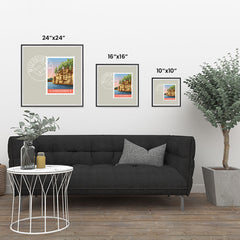 Ezposterprints - WISCONSIN - Retro USA State Stamp Posters Collection ambiance display photo sample