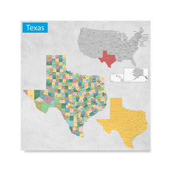 Ezposterprints - Texas (TX) State - General Reference Map