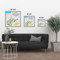 Ezposterprints - West Virginia (WV) State - General Reference Map ambiance display photo sample