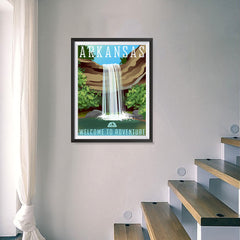Ezposterprints - ARKANSAS Retro Travel Poster - 18x24 ambiance display photo sample