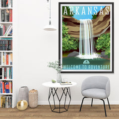 Ezposterprints - ARKANSAS Retro Travel Poster - 36x48 ambiance display photo sample