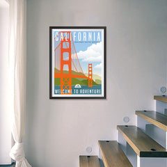 Ezposterprints - CALIFORNIA Retro Travel Poster - 18x24 ambiance display photo sample