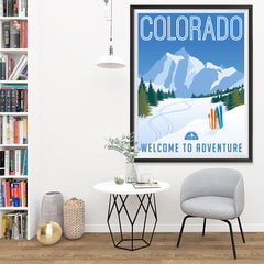Ezposterprints - COLORADO Retro Travel Poster - 36x48 ambiance display photo sample