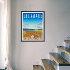 Ezposterprints - DELAWARE Retro Travel Poster - 18x24 ambiance display photo sample