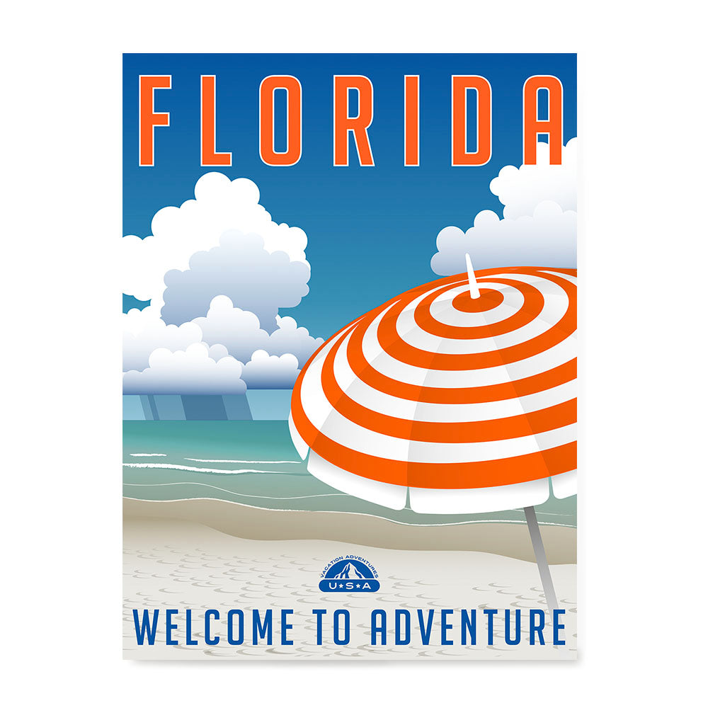 Ezposterprints - FLORIDA Retro Travel Poster