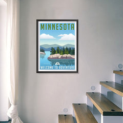 Ezposterprints - MINNESOTA Retro Travel Poster - 18x24 ambiance display photo sample