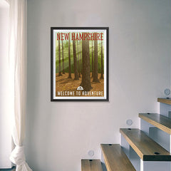Ezposterprints - NEWHAMPSHIRE Retro Travel Poster - 18x24 ambiance display photo sample