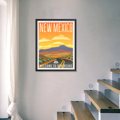 Ezposterprints - NEW MEXICO Retro Travel Poster - 18x24 ambiance display photo sample