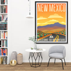 Ezposterprints - NEW MEXICO Retro Travel Poster - 36x48 ambiance display photo sample