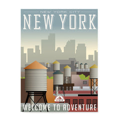 Ezposterprints - NEW YORK Retro Travel Poster