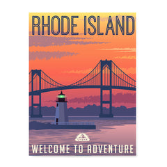 Ezposterprints - RHODE ISLAND Retro Travel Poster