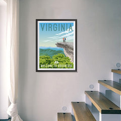 Ezposterprints - VIRGINIA Retro Travel Poster - 18x24 ambiance display photo sample