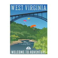 Ezposterprints - WEST VIRGINIA Retro Travel Poster