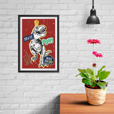 Ezposterprints - The Brave Racer T-Rex - Red - 08x12 ambiance display photo sample