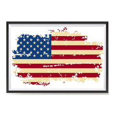 Ezposterprints - Veteran Worn Out USA Flag Poster ambiance display photo sample