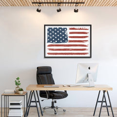 Ezposterprints - Faded USA Flag Poster - 36x24 ambiance display photo sample