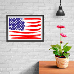 Ezposterprints - Grunge USA Flag 2 Poster - 12x08 ambiance display photo sample