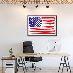 Ezposterprints - Grunge USA Flag 2 Poster - 36x24 ambiance display photo sample