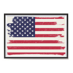 Ezposterprints - Grunge Worn Out USA Flag Poster ambiance display photo sample