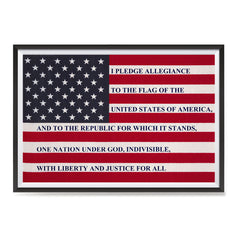 Ezposterprints - The USA Flag with Pledge Of Allegiance Poster ambiance display photo sample