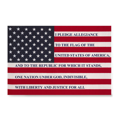 Ezposterprints - The USA Flag with Pledge Of Allegiance Poster