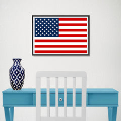 Ezposterprints - Brand New USA Flag Poster - 18x12 ambiance display photo sample