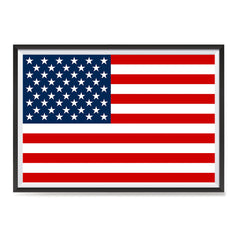 Ezposterprints - Brand New USA Flag Poster ambiance display photo sample