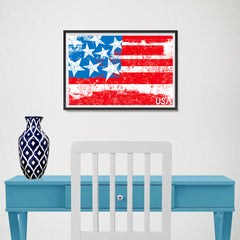 Ezposterprints - Retro USA Flag Poster - 18x12 ambiance display photo sample