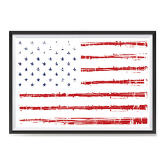 Ezposterprints - Textured Worn Out USA Flag Poster ambiance display photo sample