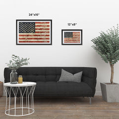Ezposterprints - Vintage USA Flag Poster ambiance display photo sample
