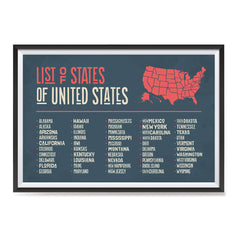 Ezposterprints - The US Map With 50 States Names ambiance display photo sample