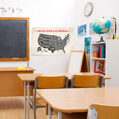 Ezposterprints - The United States of America States Map with Red Title - 36x24 ambiance display photo sample
