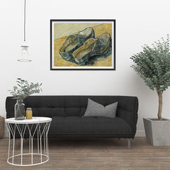 Ezposterprints - A Pair Of Leather Clogs | Van Gogh Art Reproduction - 32x24 ambiance display photo sample