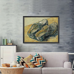 Ezposterprints - A Pair Of Leather Clogs | Van Gogh Art Reproduction - 48x36 ambiance display photo sample