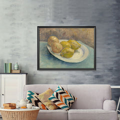 Ezposterprints - Dish With Citrus Fruit | Van Gogh Art Reproduction - 48x36 ambiance display photo sample