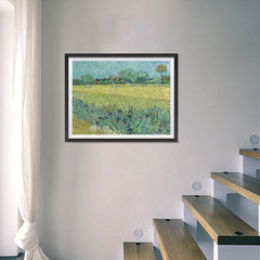 Ezposterprints - Field With Irises Near Arles | Van Gogh Art Reproduction - 24x18 ambiance display photo sample