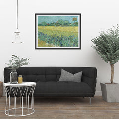 Ezposterprints - Field With Irises Near Arles | Van Gogh Art Reproduction - 32x24 ambiance display photo sample