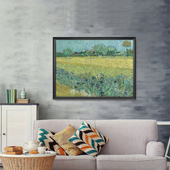 Ezposterprints - Field With Irises Near Arles | Van Gogh Art Reproduction - 48x36 ambiance display photo sample