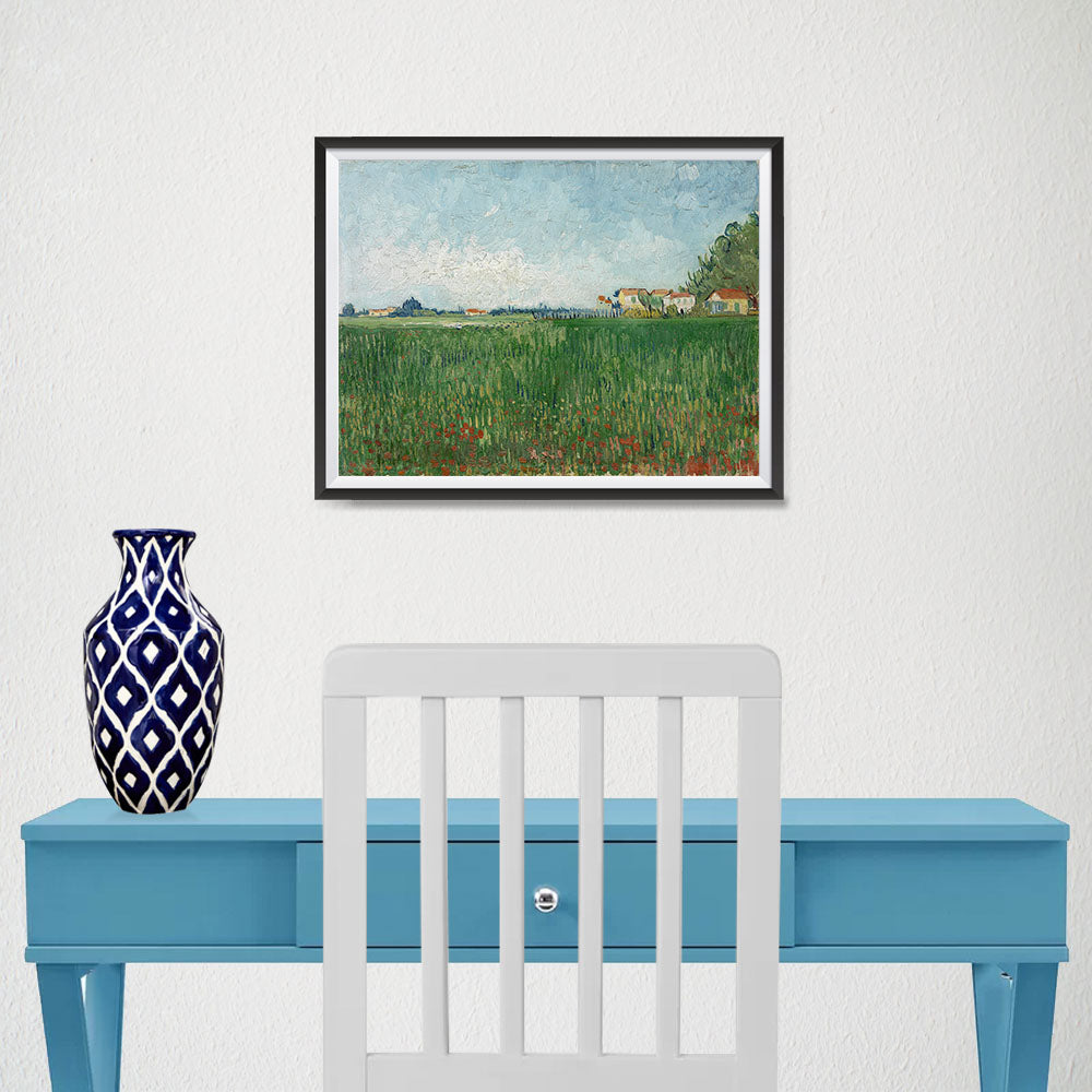 Ezposterprints - Field With Poppies | Van Gogh Art Reproduction - 16x12 ambiance display photo sample