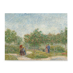 Ezposterprints - Garden With Courting Couples | Van Gogh Art Reproduction