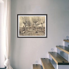 Ezposterprints - Pollard Birches | Van Gogh Art Reproduction - 24x18 ambiance display photo sample