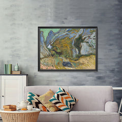 Ezposterprints - Ravine With A Small Stream | Van Gogh Art Reproduction - 48x36 ambiance display photo sample
