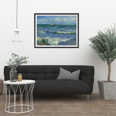 Ezposterprints - Seascape Near Les Saintes | Van Gogh Art Reproduction - 32x24 ambiance display photo sample