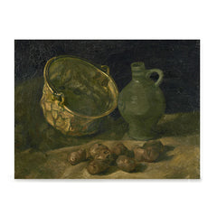 Ezposterprints - Still Life With Brass Cauldron And Jug | Van Gogh Art Reproduction