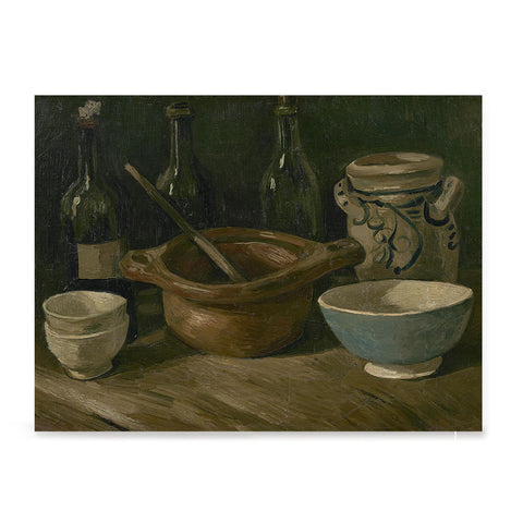 Ezposterprints - Still Life With Earthenware And Bottles | Van Gogh Art Reproduction