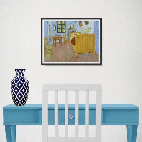 Ezposterprints - The Bedroom | Van Gogh Art Reproduction - 16x12 ambiance display photo sample