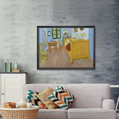 Ezposterprints - The Bedroom | Van Gogh Art Reproduction - 48x36 ambiance display photo sample
