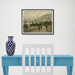 Ezposterprints - The De Ruijterkade In Amsterdam | Van Gogh Art Reproduction - 16x12 ambiance display photo sample