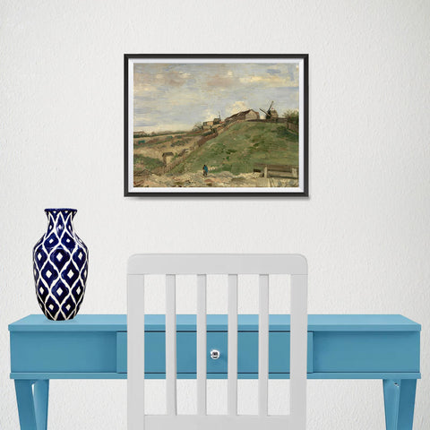 Ezposterprints - The Hill Of Montmartre With Stone Quarry 2 | Van Gogh Art Reproduction - 16x12 ambiance display photo sample